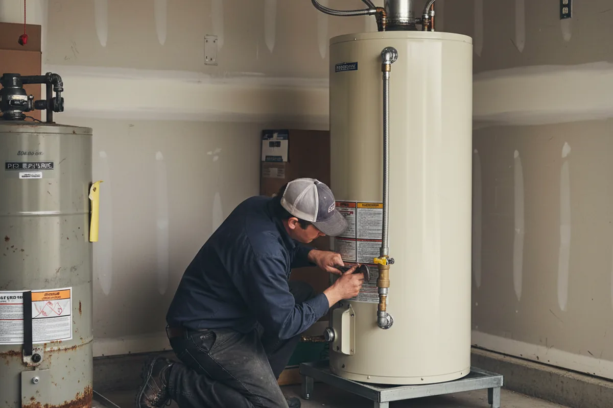 Water heater and shutoff valve replacement in Southampton
